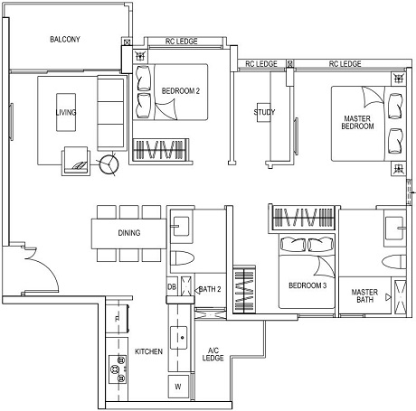 Bellewater EC Floor Plan Return Unit
