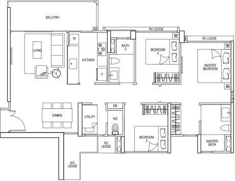 Bellewater EC Floor Plan Return Unit