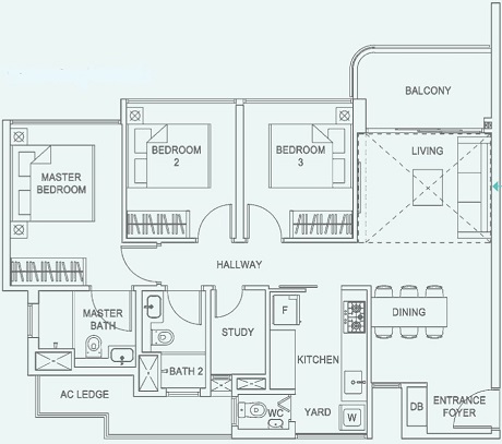 Hundred Palms Residences EC Floor Plan