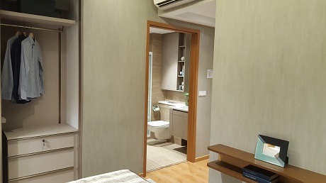 Rivercove Residences master bedroom and toilet