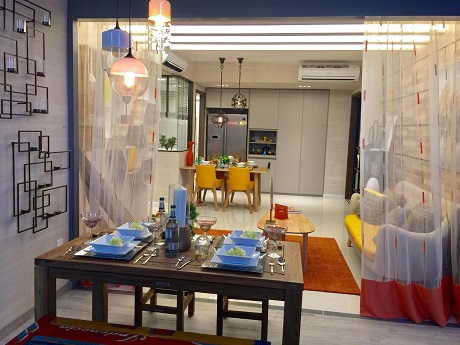 Visionaire Showflat photo 3 bedroom Living 