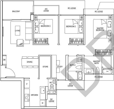 iNz Residences EC Cospace Floor Plan