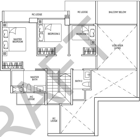 iNz Residence EC Floor Plan 5 Bedroom E2 LL